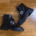 Jimmy Choo  Calfskin Crystal Embellished Cora Flat Combat Boots size 39 Photo 0