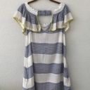 Ban Jara Blue Stripe Off the Shoulder Shift Dress NWOT Photo 3