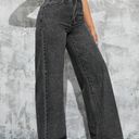 SheIn Dark Gray High Waisted Baggy Wide Leg Y2K Oversized Jeans Size Medium Photo 0