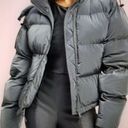 Good American  Winter Iridescent Chrome Gray Puffer Jacket w/Hood Size XL Photo 1