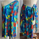 Trina Turk {M}  Sarong Swim Cover Up Multiple Ways To Wear Bright Multicolored Photo 2