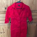 GUESS  JEANS Red Half-Sleeve Shirt Dress Size Small Photo 0