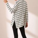 Lou & grey  Black and White Stripe Cowl Neck Sweater Photo 2