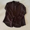 Vince  Dark Brown Flowy Tunic Style Blouse Button Top, Size Small Photo 2