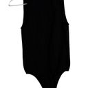 Aritzia Sunday Best Black Bodysuit Ribbed Knit V-Neck Sleeveless Size Medium Photo 4