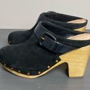 Veronica Beard  Dacey Leather Studded Black Slip On Clog Size 10 Photo 1