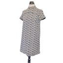 ZARA Womens Dress Size Small Jacquard Embroidered Mini Textured High Neckline Photo 3