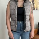 Banana Republic NWT  Down Herringbone Plaid Puffer Vest button front size XS Photo 8