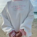 Sunkissed Coconut White And Pink Sweatshirt Photo 0