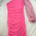 Hot Pink One Shoulder Dress Photo 0