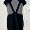 L'Agence  Short Sleeve Geometric Sheath Mini Dress Black Women's Size US 8 Photo 0