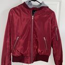 Forever 21 Maroon Hooded Jacket Photo 0