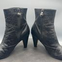 Taryn Rose  Boots Taryn by Black Textured Patent Leather Heeled Ankle US Size 7 Photo 4