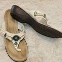 Krass&co G.H. Bass & . White and Turquoise Wedge Sandals Size 6 Bass Tilda Photo 0