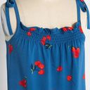 Modcloth  Cherry Bomb Tank Top Womens XS Blue Easy Like a Summer Morning Coquette Photo 1