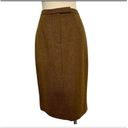 Ralph Lauren Vintage Lauren  100% Lambswool Brown tweed pencil skirt size 8 Photo 1