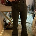 American Eagle Black Corduroy Bell Bottoms Photo 0