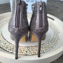 INC Kacela2 Caged pewter/silver rhinestone high heel booties sz 7.5 Photo 5