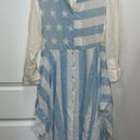 Tommy Hilfiger  White & Blue Striped Star Printed Shirt Dress Size 8 US $490 Photo 1