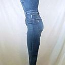 GUESS Blue Stretch Denim Zip Tapered Sleeveless Jumpsuit~4~ Photo 2