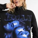 Billie Eilish Bershka x Billie‎ Eilish zip front graphic sweat dress in blue Womens Size Small Photo 0