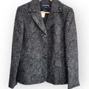 American Vintage Vintage Evan Picone Brown Blue Black Paisley Retro Blazer Coat M Photo 0