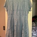 Altar'd State Blue Lace High Neck Dress Photo 0