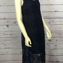 Tracy Reese  Women's Navy Surplice sleevless scalloped Dress size 4 Photo 7