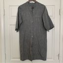 Vince  Gray Cotton Blend Button Down Shift Dress Size Medium Photo 6