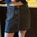 Hidden Jeans Black Distressed Denim Skirt Photo 0