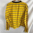 Ragged Jeans Yellow Striped Long Sleeve Tshirt Size small Photo 4