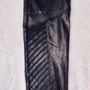 Spanx Womens  Black Faux Leather Moto Leggings size Medium Photo 5