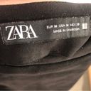 ZARA  Black Suede Shorts Skort Tortoiseshell Belt Buckle Side Zip Women’s M Photo 5