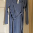 Boohoo Boho maternity baby blue midi dress Photo 0