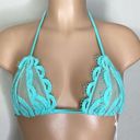 PilyQ New. PQ seafoam lace triangle bikini top. Small. Retails $89 Photo 0