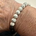 Onyx White  and Agate Bead Bracelet Photo 2