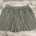 American Eagle Green & White Aztec Stripes Print Circle Mini Skirt Size Medium Photo 6