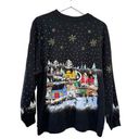 Holiday Time Vintage Holiday Christmas Village Graphic Pullover Jumper Sweater Tee Size Large Photo 0