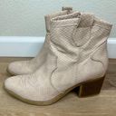 Dirty Laundry  Light Pink Western Reptile Embossed Ankle Boots Photo 1