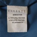 Elliatt  Cassini One Shoulder Party Dress Blue Ruched Drape Lined Midi Slit Zip S Photo 7