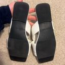 White Square Toe Sandals Size 8 Photo 1