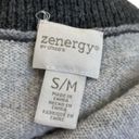 Chico's  Zenergy Stripe Poncho Sweater Cozy Grey Heather size Small/Medium Photo 5