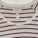 Matilda Jane  T-Shirt Size XS White With Red Stripes 3/4 Sleeve Top Stretch Blend Photo 1