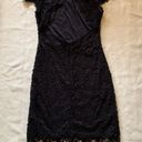 Harper Navy Blue Crochet Lace Open Back Dress Small, Fitted Mini Dress Photo 3