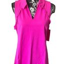 Lilly Pulitzer  Luxletic Sleeveless Polo Martina Pink Palms NWT XLARGE Photo 0