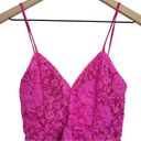 NBD  X Revolve Marvin Hot Pink Fuchsia Lace Ruffled Mini Dress XSmall Photo 3