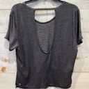 Zella  Women’s Dark Heather Gray Short Sleeve High Low Open Back Active Top Photo 1