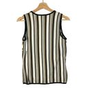 New York & Company Y2K White & Black Stripe Knit Tank Top M Size M Photo 1