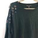 INC  Sweater Hunter Forest Green w/ Metal Grommets & Cold Shoulders Sz XXL BNWT Photo 3