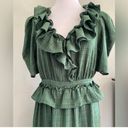 Moon River Green Frilly Ruffled Maxi Dress Wedding Summer Party Cottagecore  M Photo 1